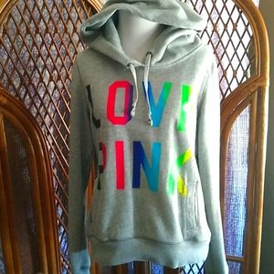 Pink Victoria's Secret Hooded Sweatshirt ~ Small